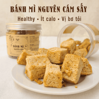 bánh mì nguyên cám sấy giòn bơ tỏi